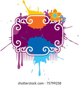 Vector Paint Splash Grunge Banner