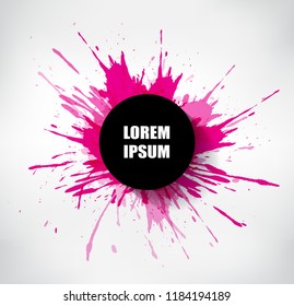 Vector paint splashes background.