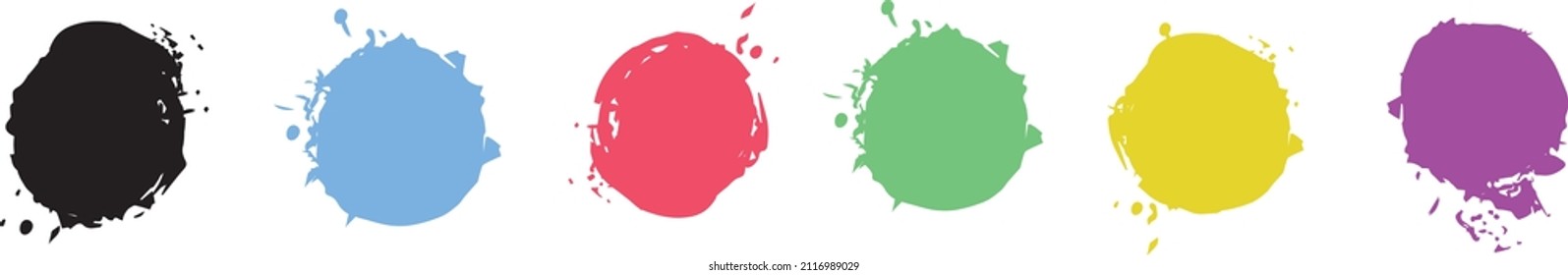 Vector paint splashes.Paint stains collection.