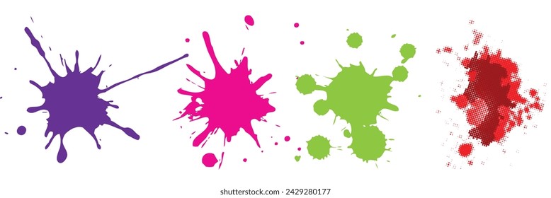 Vector paint splat. Abstract splatter Colorful background. vector illustration design. EPS 10