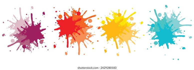 Vector paint splat. Abstract splatter Colorful background. vector illustration design. EPS 10