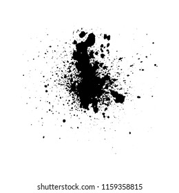 Vector Paint splat.Black ink splatter