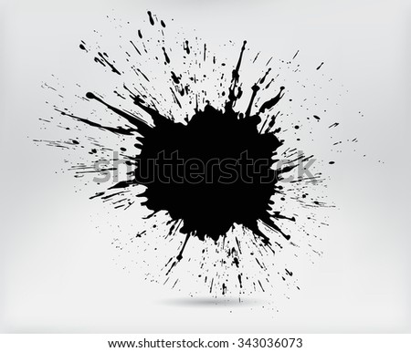 Vector paint splat.Grunge splash banner.