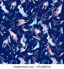 Vector paint splatter pattern. Abstract seamless background. Different colorful splashes . 
Vector illustration.