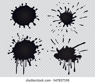 Vector paint splatters.Paint splashes set.