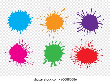 Vector paint splatters.Paint splashes set.