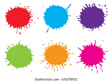 Vector Paint Splatterspaint Splashes Set Stock Vector (Royalty Free ...