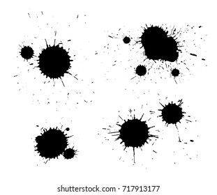 Vector  paint splatters.Paint splashes set.