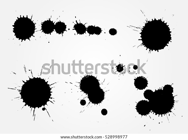 Vector Paint Splatterspaint Splashes Set Stock Vector (Royalty Free ...