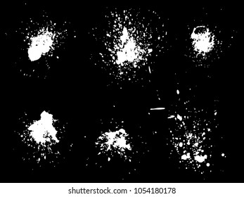 Vector paint splatters.Splashes set. 