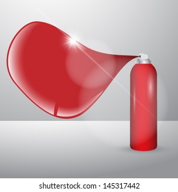 Vector paint spray can with speach bubble illustration