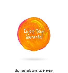 Vector paint summer sun for banner, frame, icon design