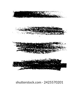 Vector paintbrush set, brush strokes templates. Grunge design elements for social media. 