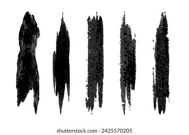 Conjunto de pinceles vectoriales, plantillas de pinceladas. Elementos de diseño grunge para redes sociales. 