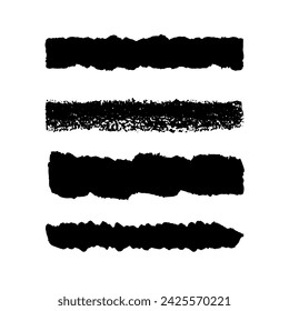 Conjunto de pinceles vectoriales, plantillas de pinceladas. Elementos de diseño grunge para redes sociales. 