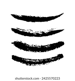 Vector paintbrush set, brush strokes templates. Grunge design elements for social media. 