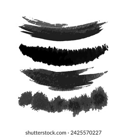Vector paintbrush set, brush strokes templates. Grunge design elements for social media. 