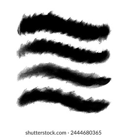 Vector paintbrush set, brush strokes templates. Grunge design elements for social media. Rectangle text boxes or speech bubbles. Dirty distress texture banners for social networks story and posts.