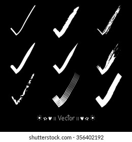 Vector painted check marks (ticks). Illustration EPS10 great for any use.
