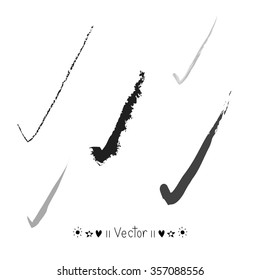 Vector painted check marks (ticks). Illustration EPS10 great for any use.