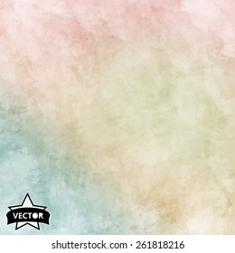 Vector painted watercolor background.