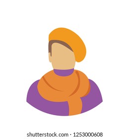 ilustración de pintor vectorial, silueta de pintura creativa - icono de arte