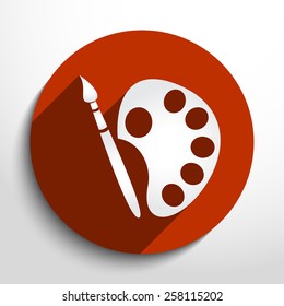 Vector painter icon illustration background.