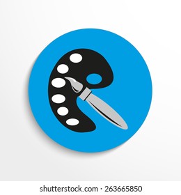 Vector painter icon illustration background.