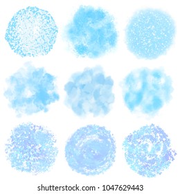 Vector painting blue circle spot texture