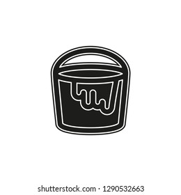 vector painting bucket illustration isolated, painting work, painting sign and symbol