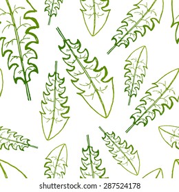 vector painting of green grass seamless pattern background  with hand drawn elements