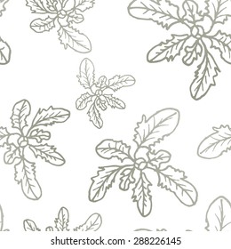 vector painting of green grass seamless pattern background  with hand drawn elements