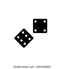 Vector pair of black dice