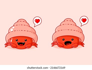 vector pair of cute red sea beetles