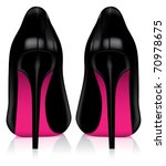 vector pair of high heel shoes