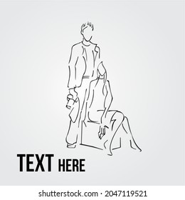 Vector a pair of men and women