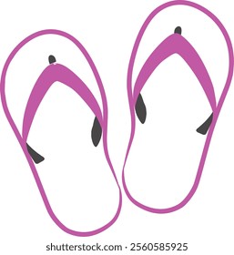 vector of a pair of pink flip flops