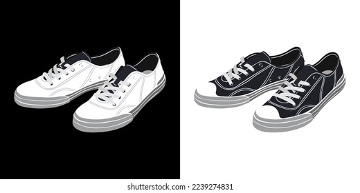 VECTOR OF A PAIR OF SHOES FOR BOOK COVERS, PICTURES IN BOOKS, ADVERTISING MEDIA AND OTHERS