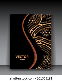 Vector paisley brochure template