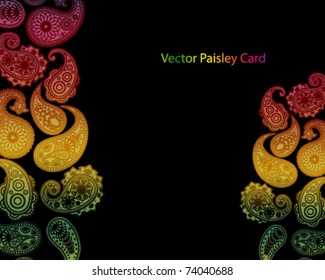 Vektor Paisley Card.