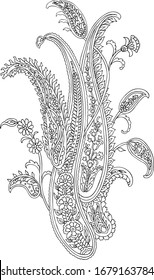 Vector Paisley Materials on white background