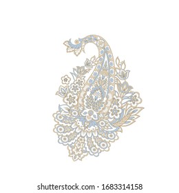 Vector Paisley pattern in floral indian style