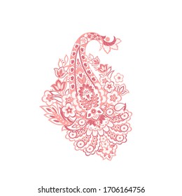 Vector Paisley en estilo indio floral