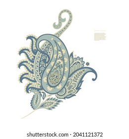 Patrón Vector Paisley en estilo indio floral