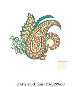 Vektor-Paisley-Muster im indianischen Stil