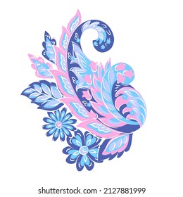 Patrón Vector Paisley en estilo indio floral
