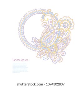 Vector Paisley pattern in indian style