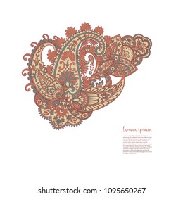 Vector Paisley pattern in indian style
