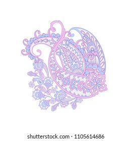 Vector Paisley pattern in indian style