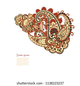 Vector Paisley pattern in indian style